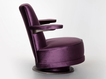 GIADA - Swivel fabric armchair with armrests by Lorenzo Tondelli - view 2